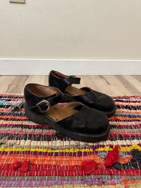 Rare Vintage Dr. Martens Black Leather Mary Jane Shoes